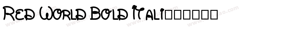 Red World Bold Itali字体转换